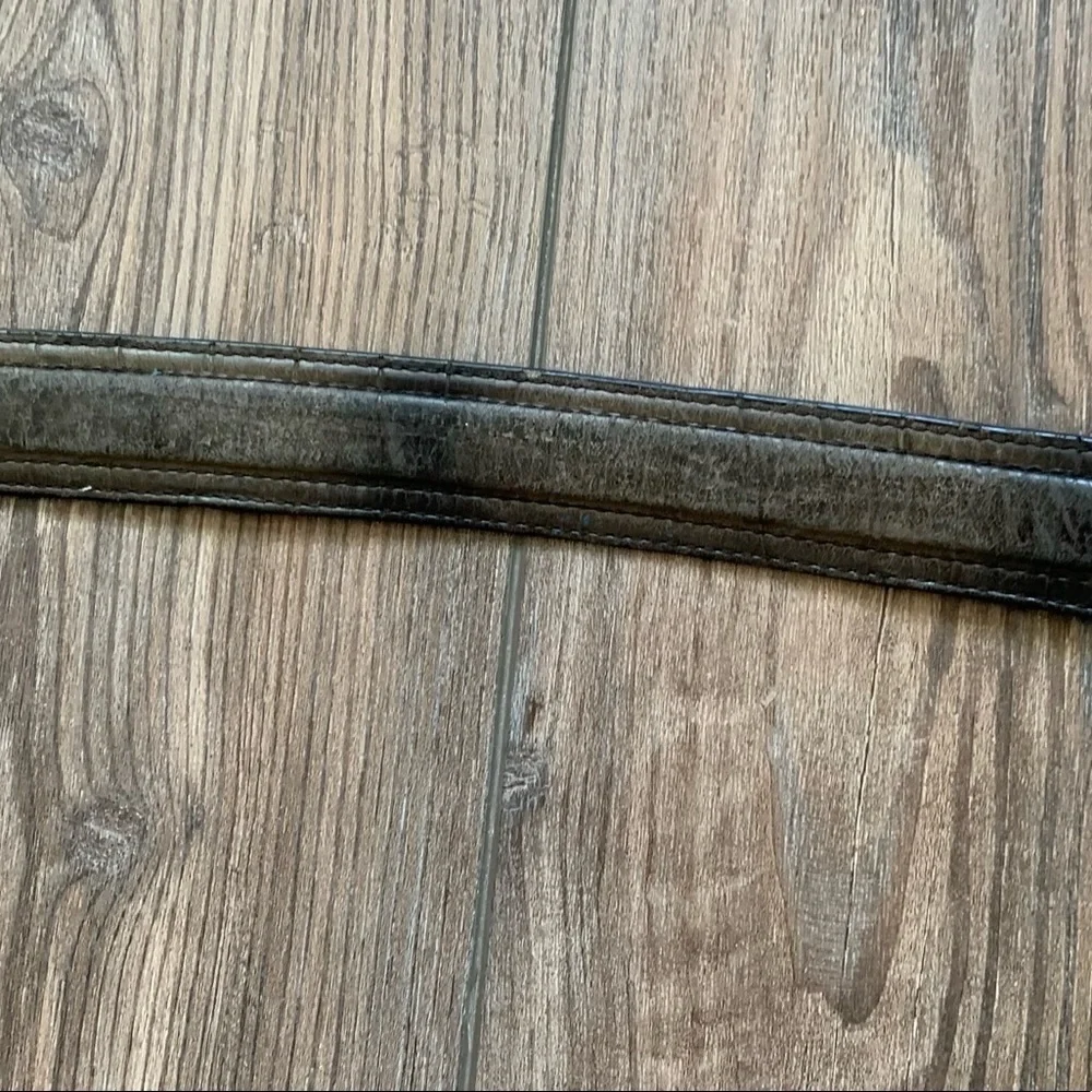 Fossil leather belt